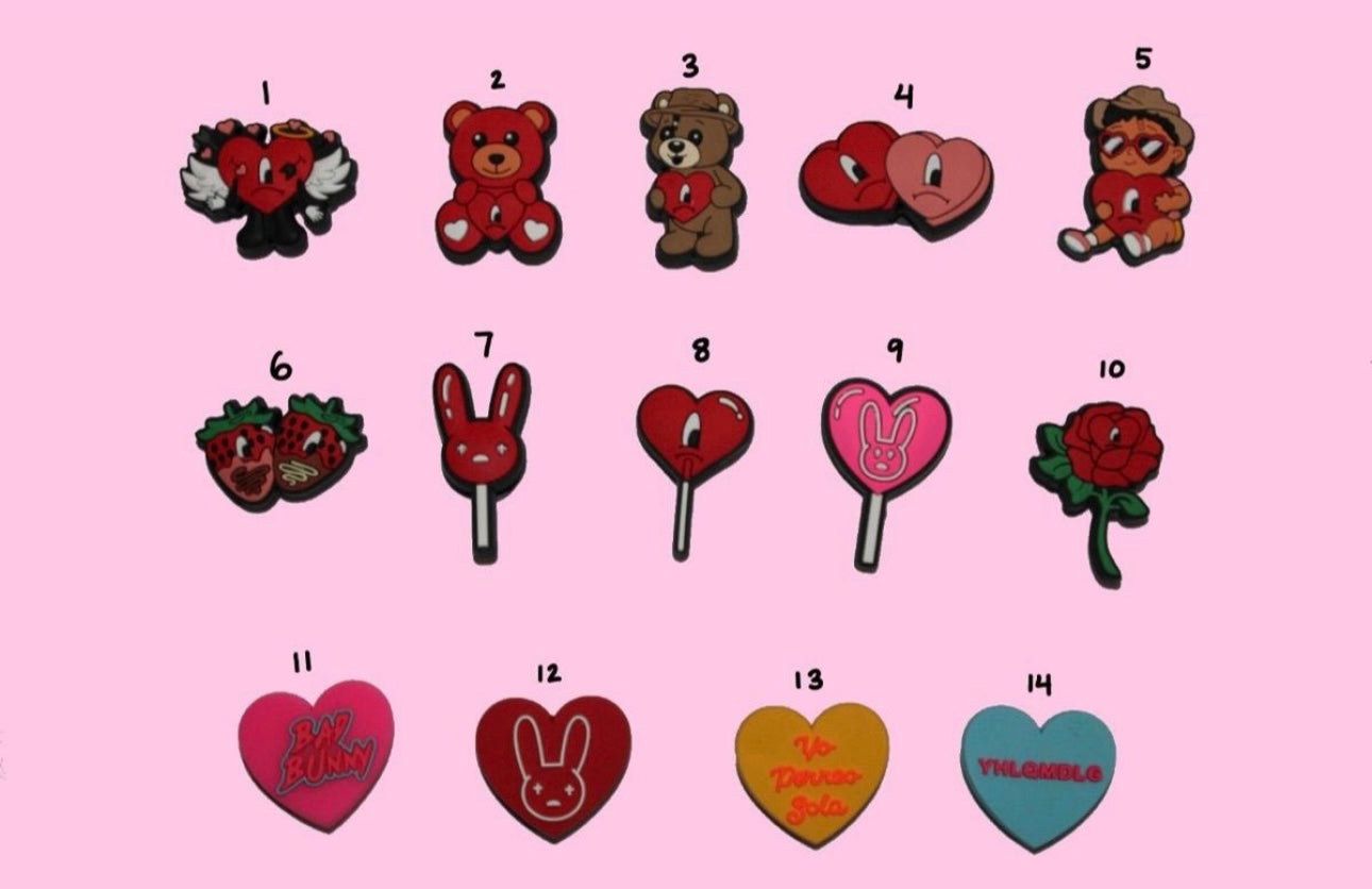 Bad Bunny Love Shoe Charms